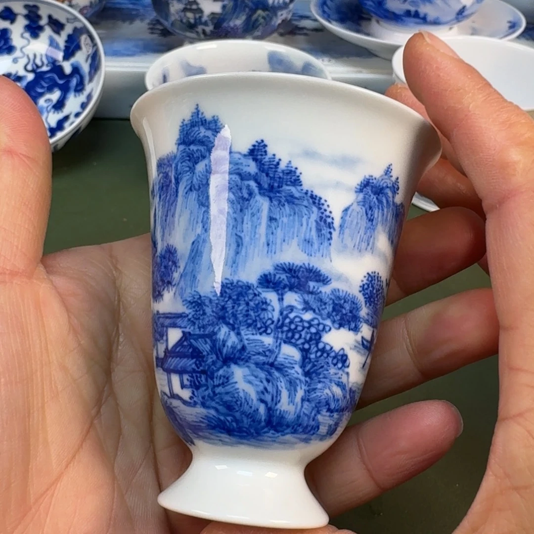 玻璃景德镇纯手绘茶具圆圆218