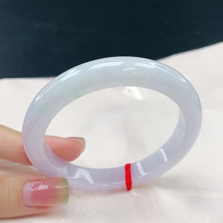 翡翠未镶嵌手镯圈57，04181