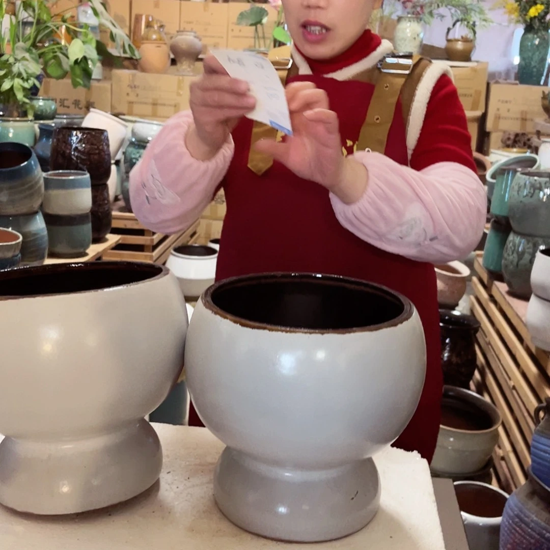 紫砂花盆高度19口径18