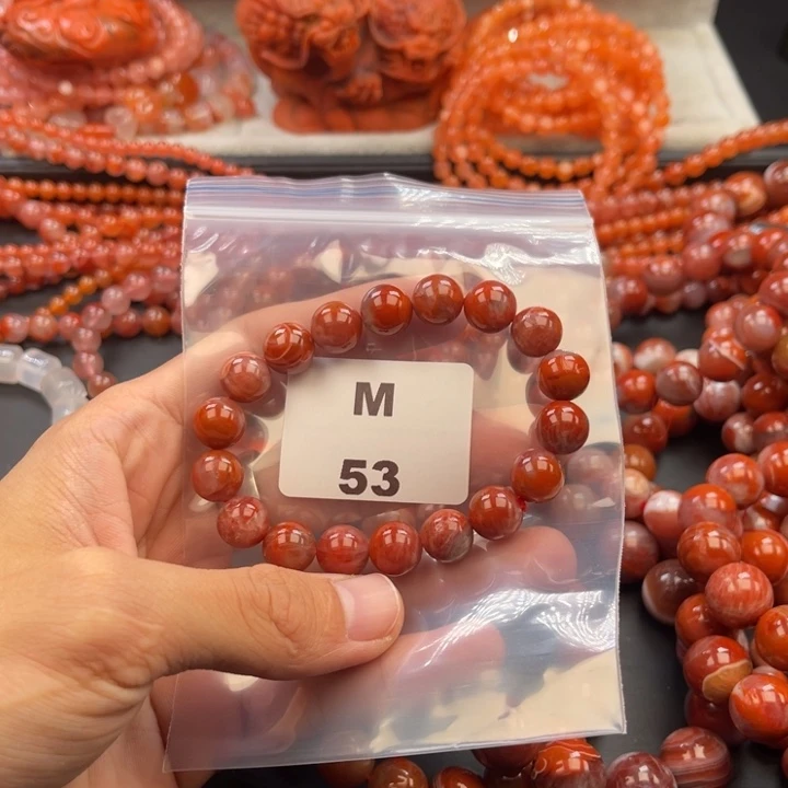 南红玛瑙未镶嵌多样性发货默认微瑕称重10mm