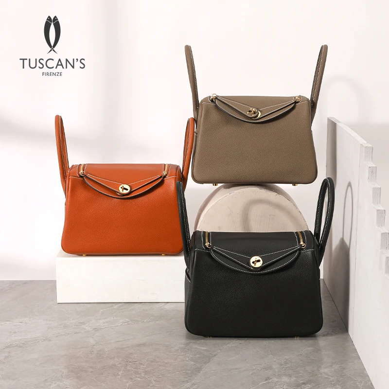 TUSCAN'S真皮单肩腋下包女包经典通勤包包百搭时尚手提包时代集团