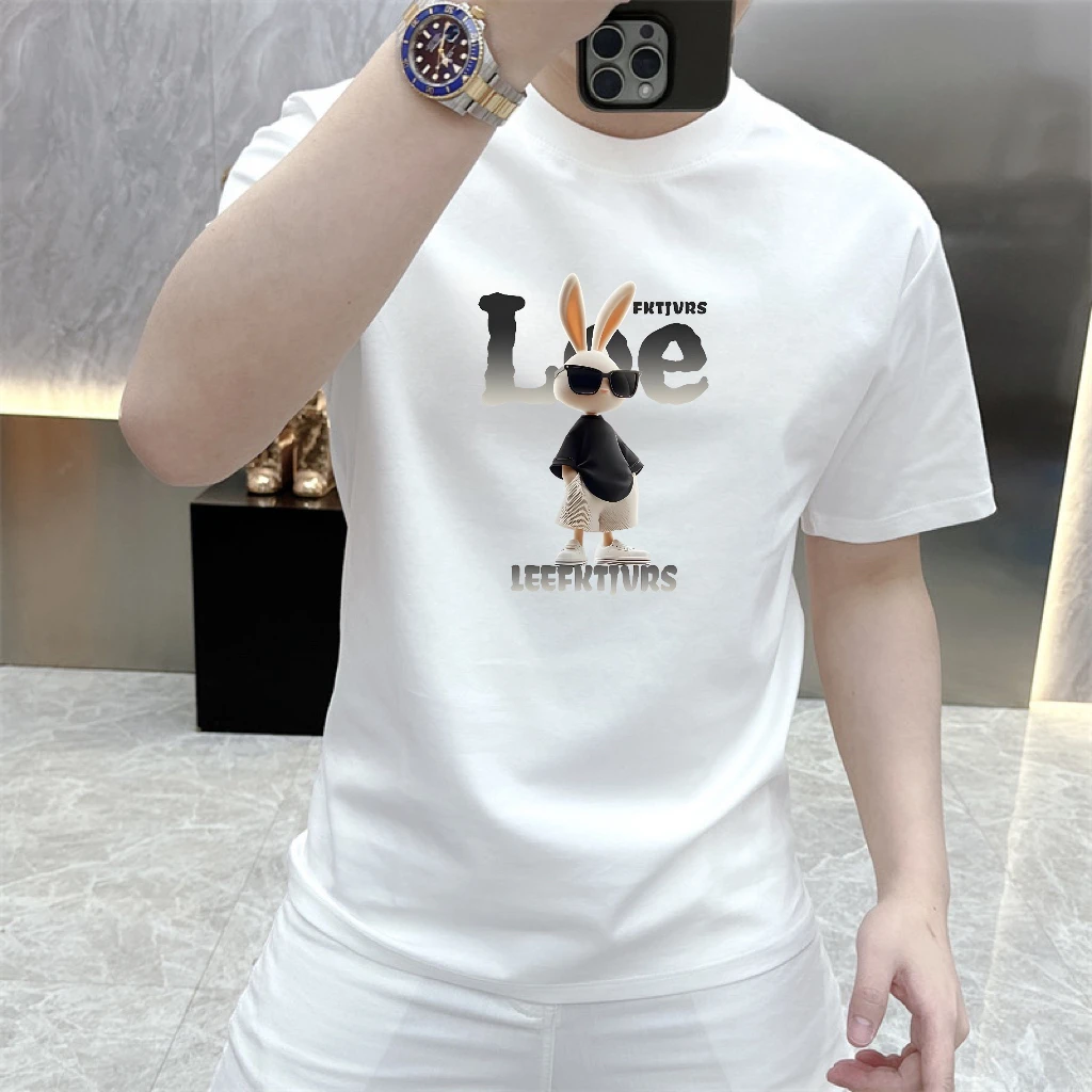 美式痞帅重磅棉质短袖T恤青年男女款夏季ins潮牌街头修身百搭上衣