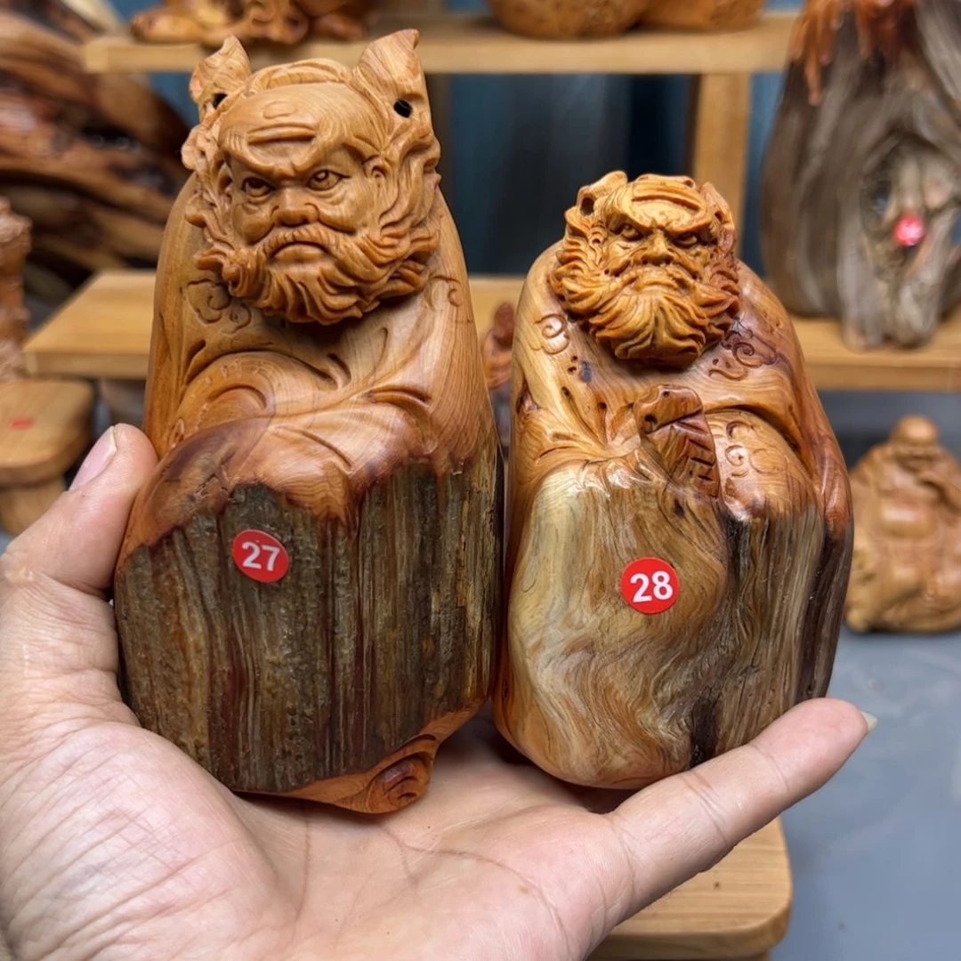 海***浪木崖柏木摆件手把件