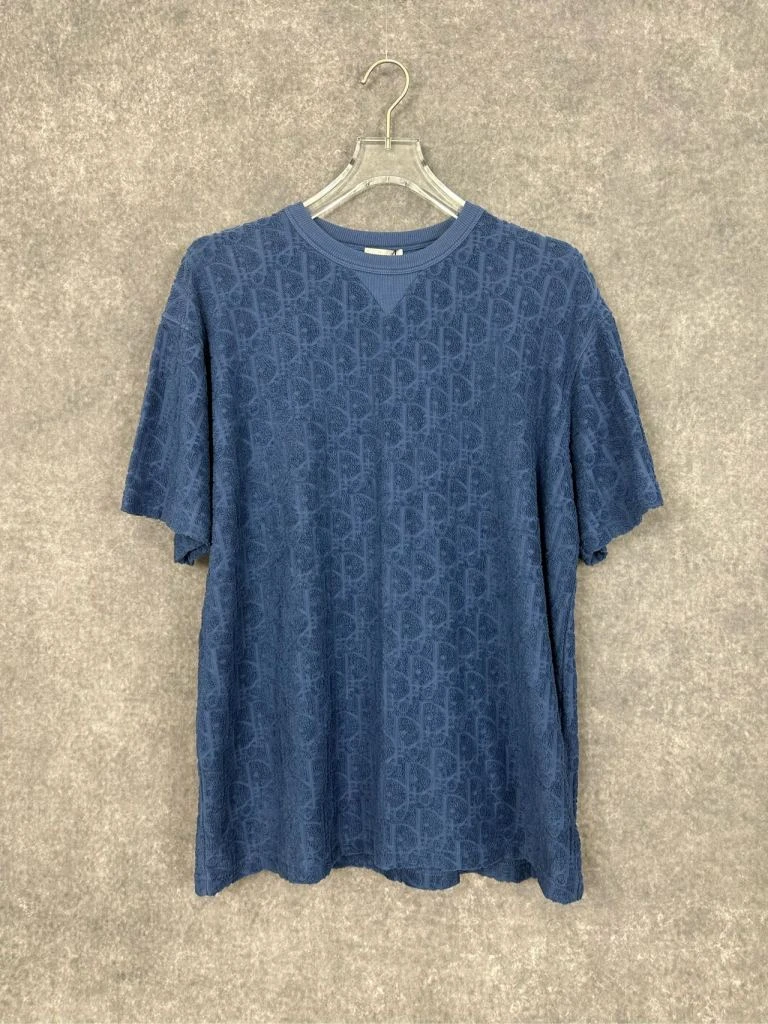 99新 DIOR/迪奥  Dior 迪奥 满印蓝色毛巾短袖 L码/1165