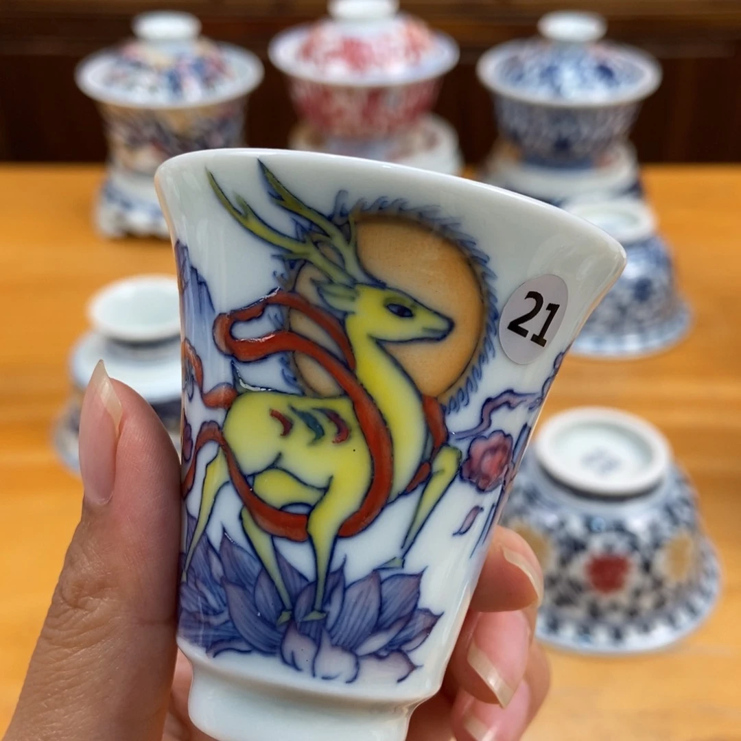 手绘现代茶具非古董