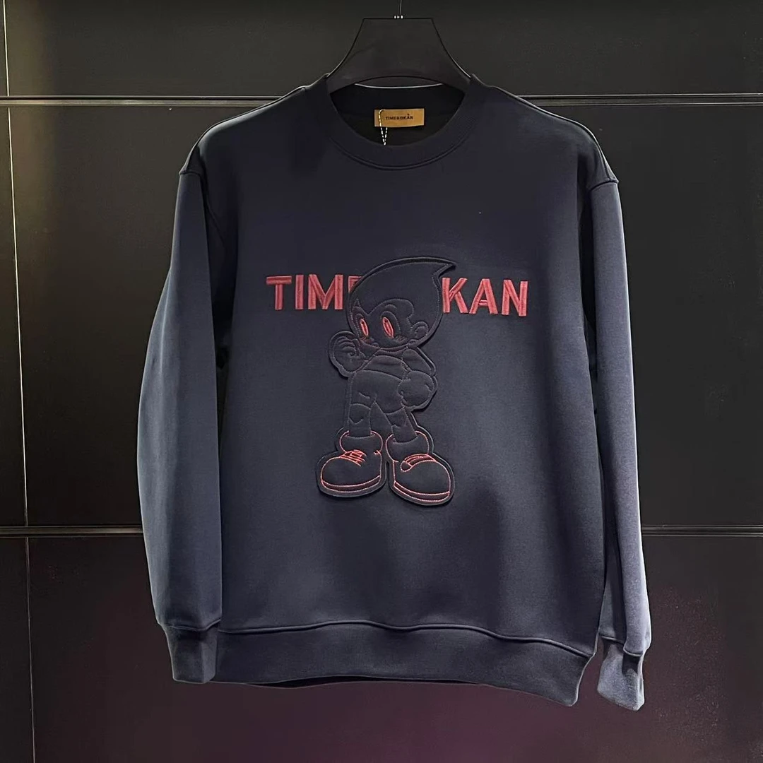 A【TIME BOKAN】9352秋冬男士轻奢时尚童年回忆刺绣阿童木款卫衣