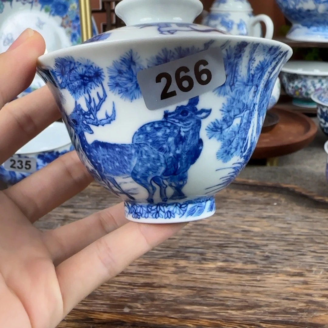 瓷片景德镇手绘青花茶器266