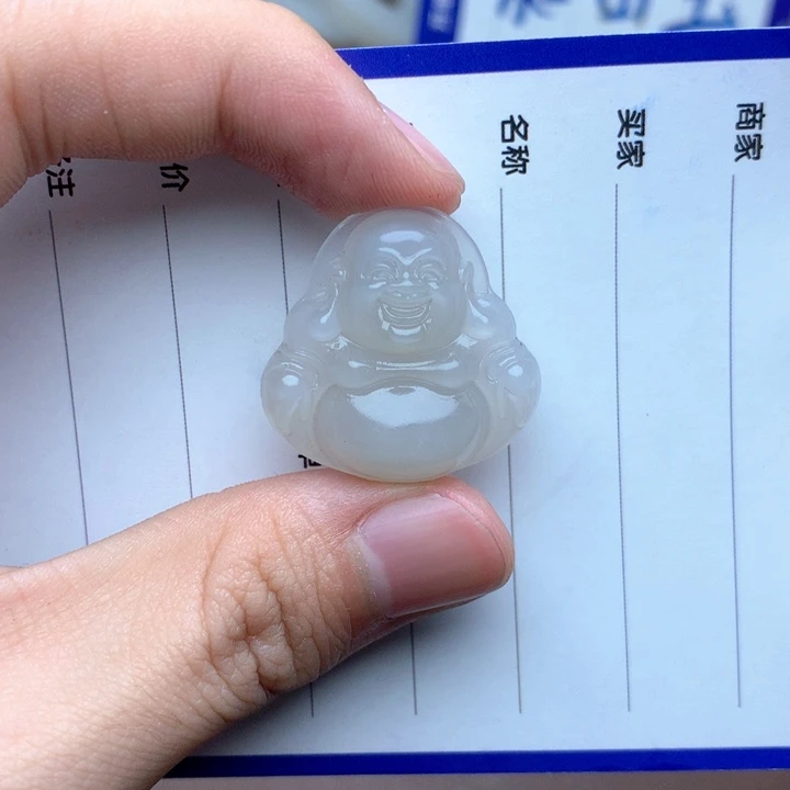 和田玉珠宝半成品未镶嵌无*@