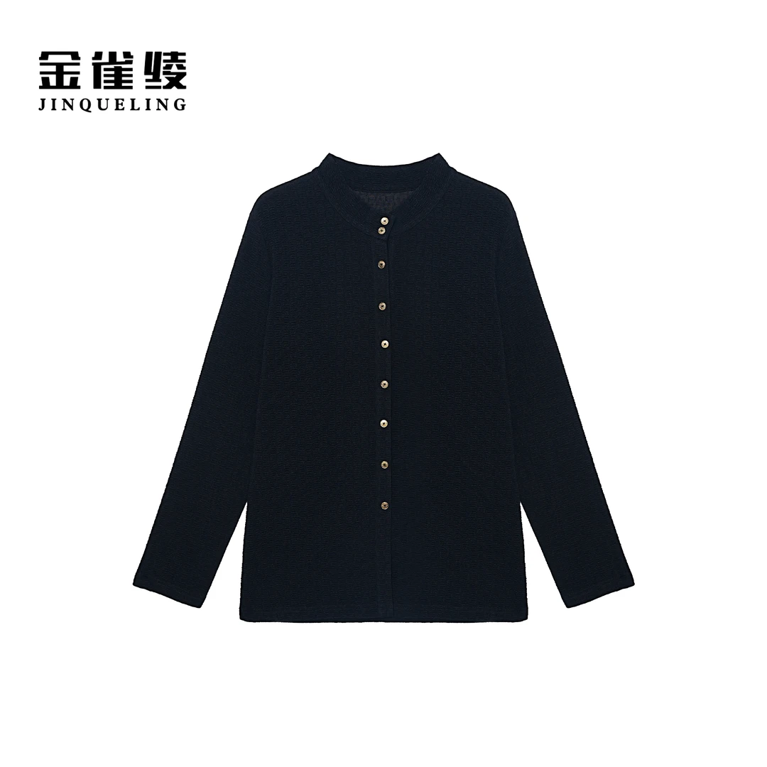 金雀绫【精英女神】设计师款百搭休闲加宽加大衬衫SZA3SW661