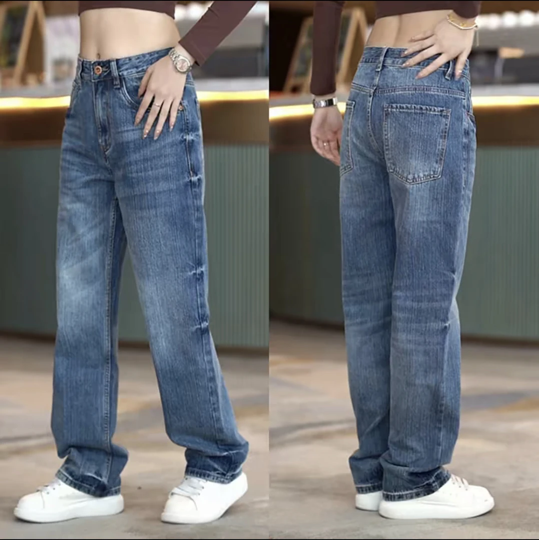 水洗牛仔裤男款潮流时尚美式宽松休闲男裤子秋季新款痞帅直筒裤