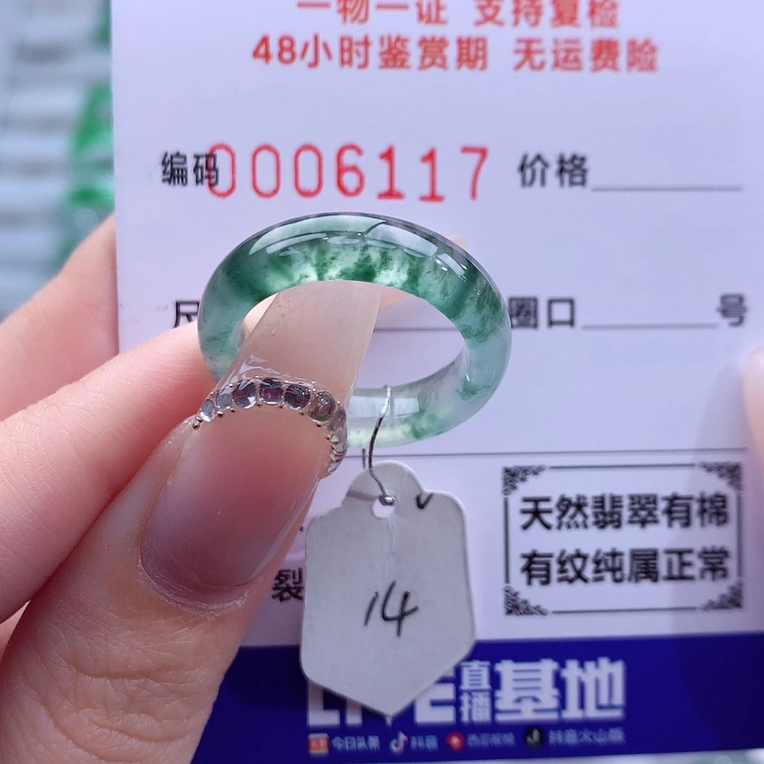 翡翠未镶嵌戒指天然