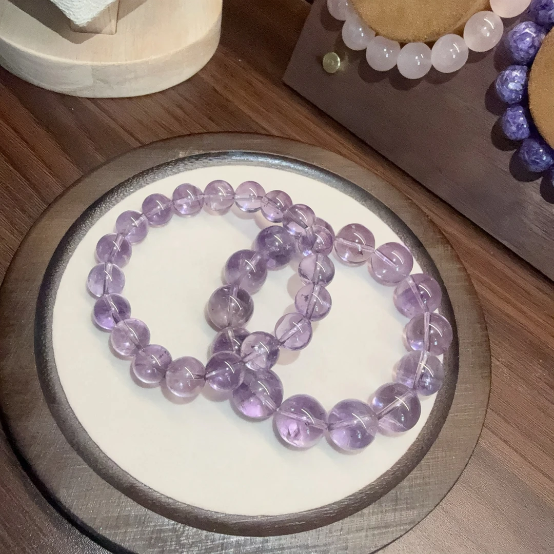 喜韵【天空之境】玻利维亚紫水晶超透体天然水晶手串 多样性发一