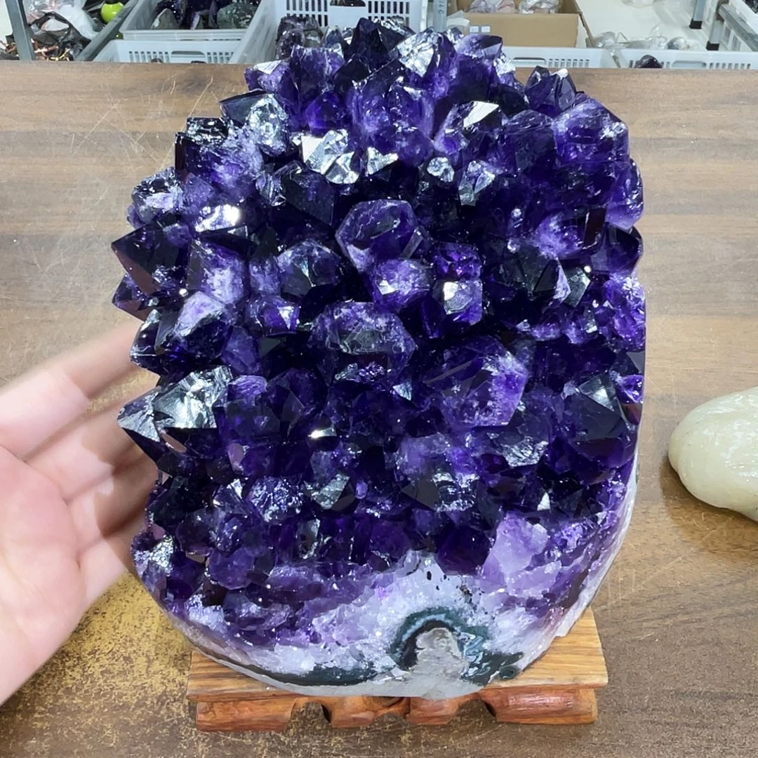 未镶嵌摆件紫晶晶体