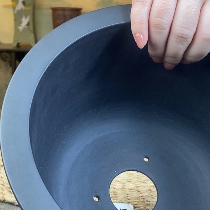 浩***存花盆紫砂  全手工石黄