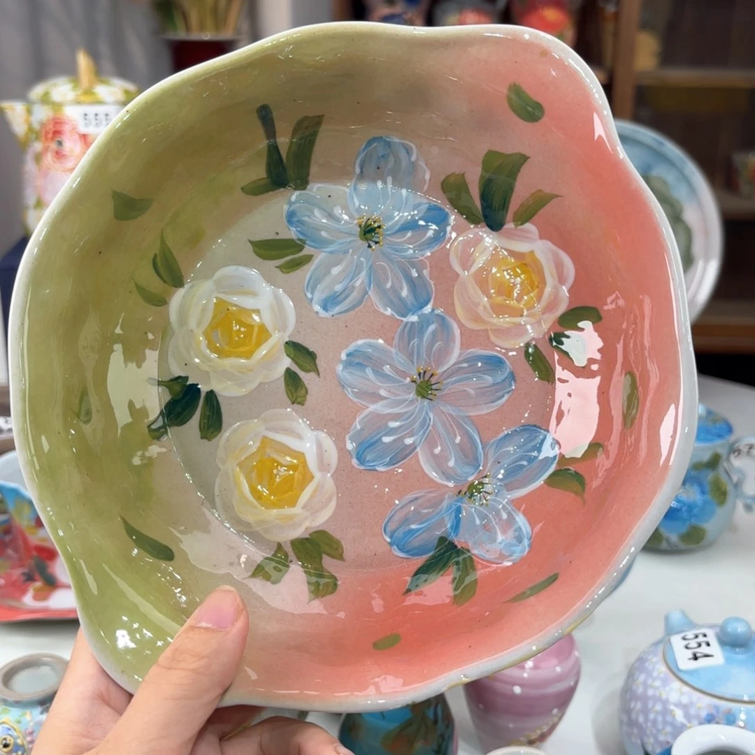 景德镇手绘高温釉下彩陶瓷茶具