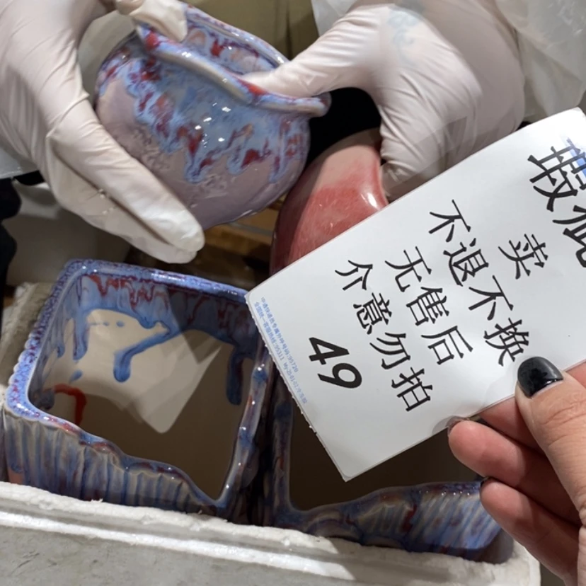 【闪购商品】摆件颜****面陶瓷摆件瑕疵特卖