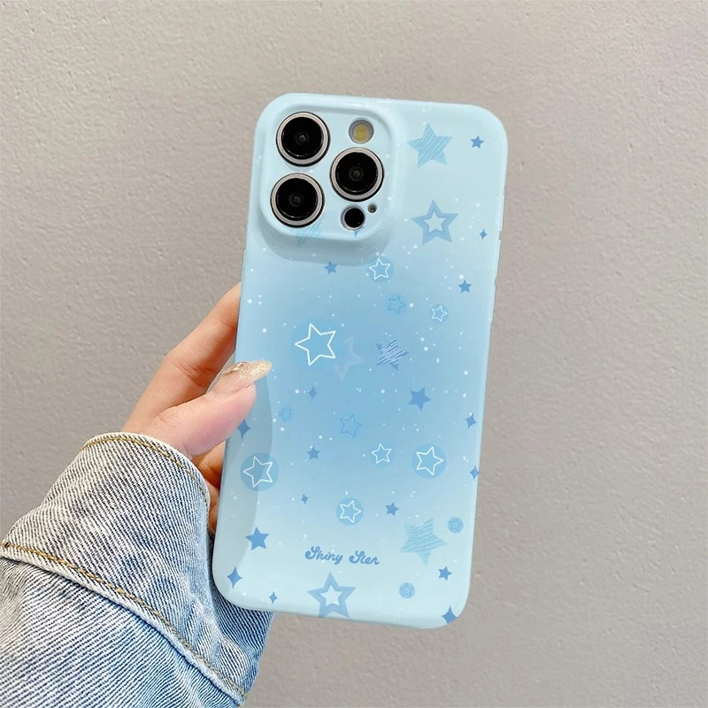 菲林软壳防摔蓝色星空适用苹果16华为reno13小米15vivox200 1加