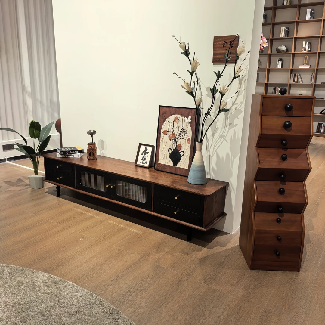 【梵果电视柜】中古风电视柜复古斗柜阳台客厅实木简约家用意式玄关