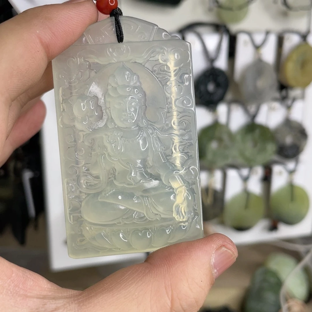 【闪购商品】岫玉颈饰未镶嵌扯***花观音