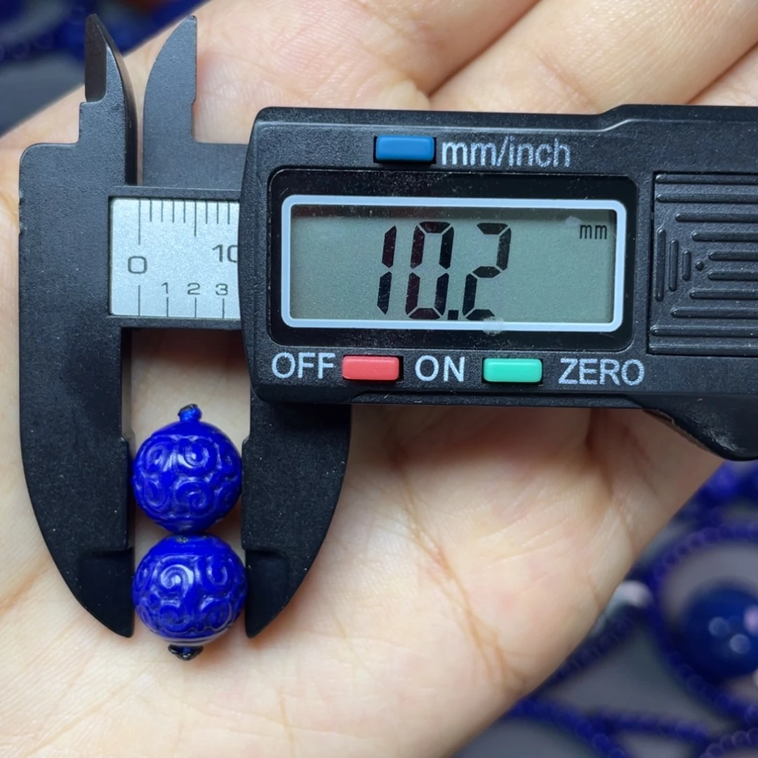 未镶嵌青金石10mm回纹对珠配饰