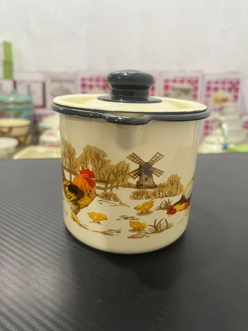1.2升大公鸡搪瓷油壶