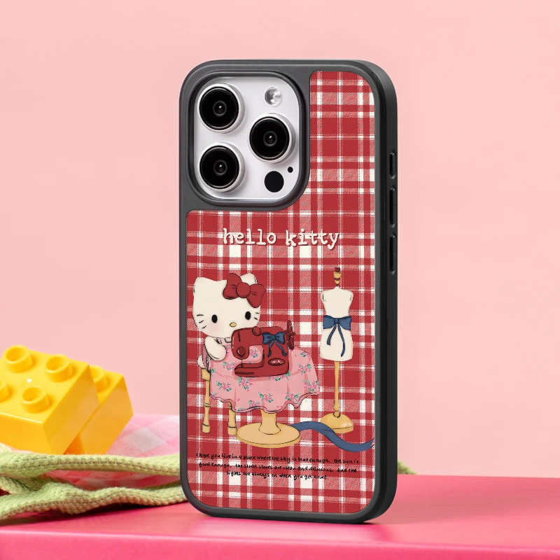 【GGHU】裁缝HelloKitty适用苹果16promax可爱15全包14防摔手机壳