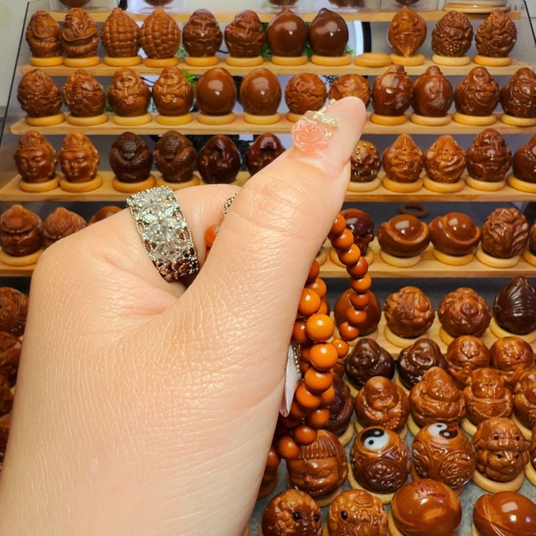 橄榄核手串/手链橙***粉手串