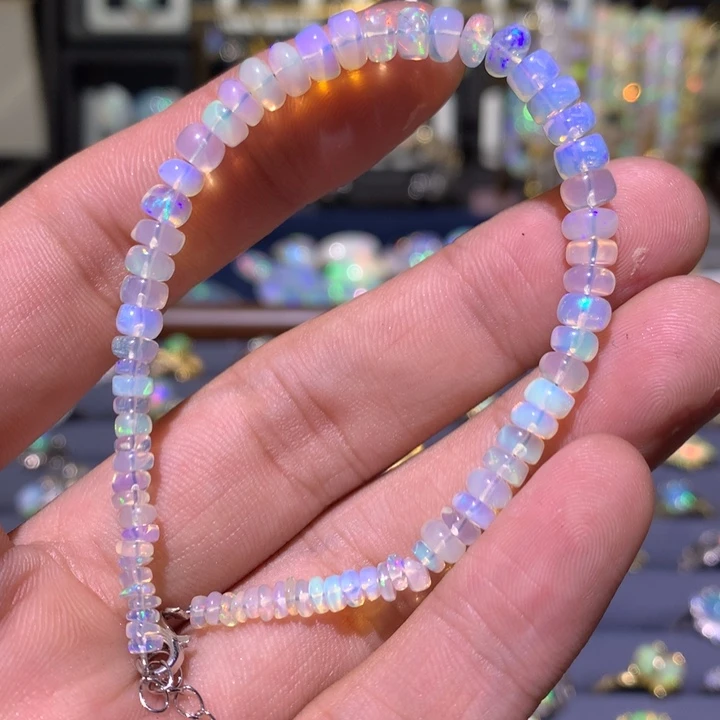 欧泊银S925镶嵌欧泊手链