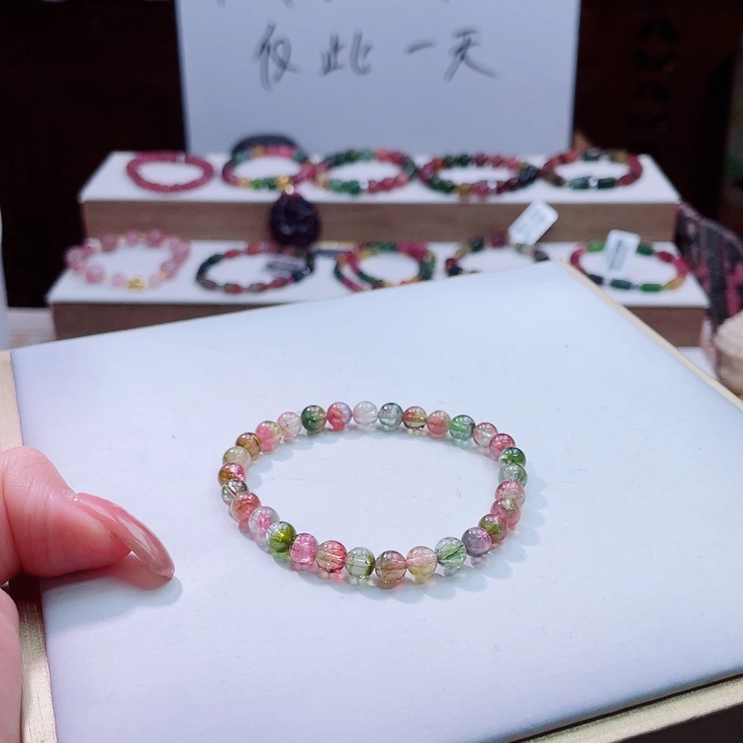 未镶嵌颈饰碧玺西瓜6MM多样性发其一