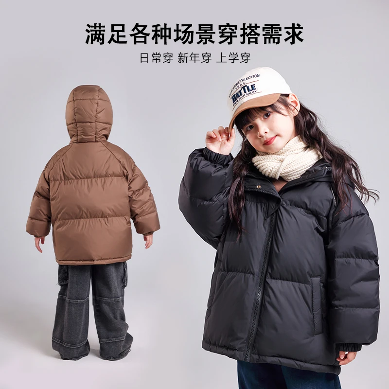 【高定新款】三防白鸭绒男女童羽绒服2024新款冬装保暖