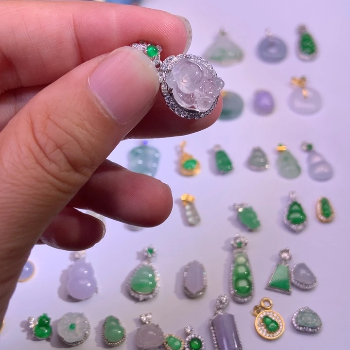 翡翠银S925镶嵌颈饰