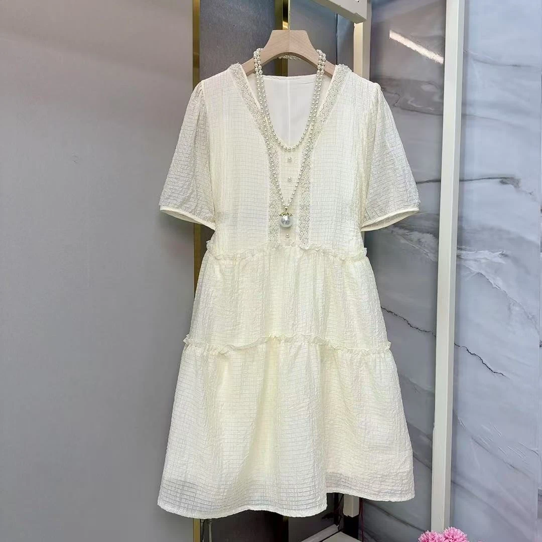 大码女装2025连衣裙夏季时尚爆款法式气质小个子显瘦新款裙子清新