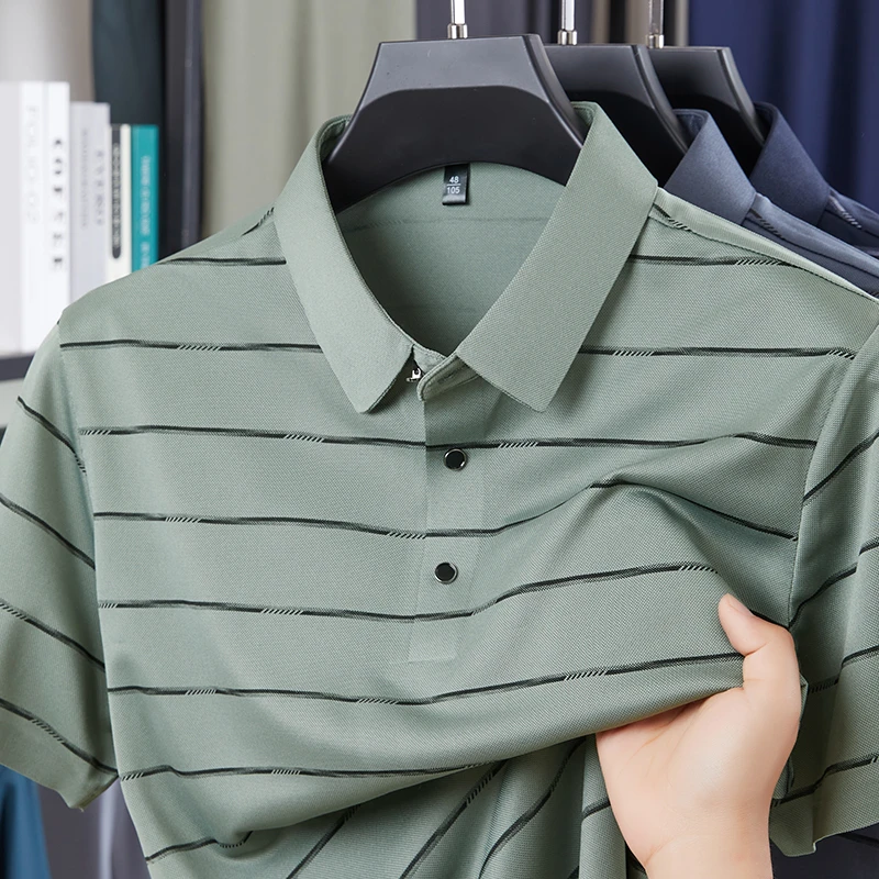 夏季新款舒适短袖男士POLO衫休闲百搭T恤半袖透气舒适翻领男上衣