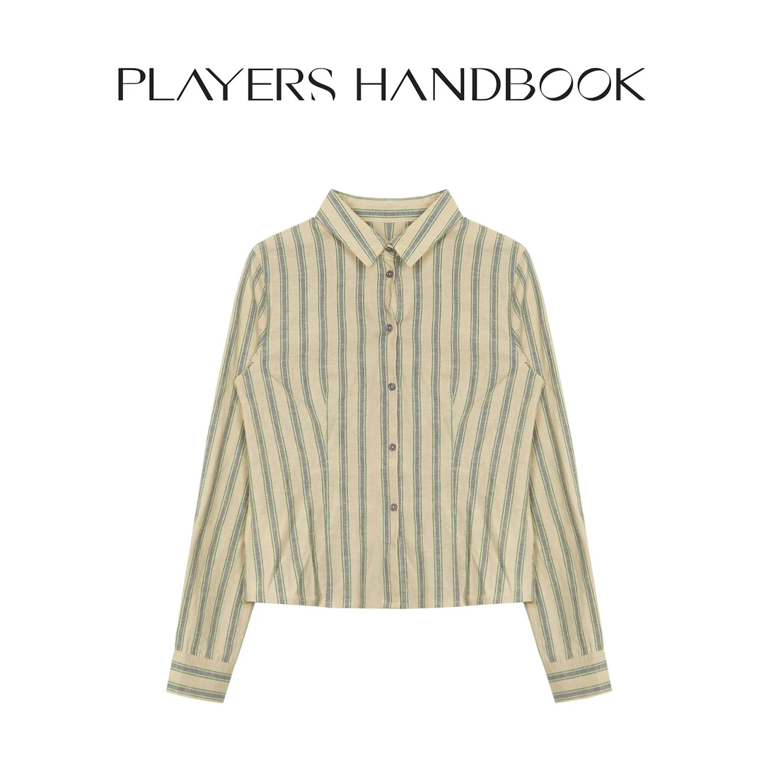 Players Handbook《秋野稻田》美式复古定织汗麻天丝混纺衬衫PH2399