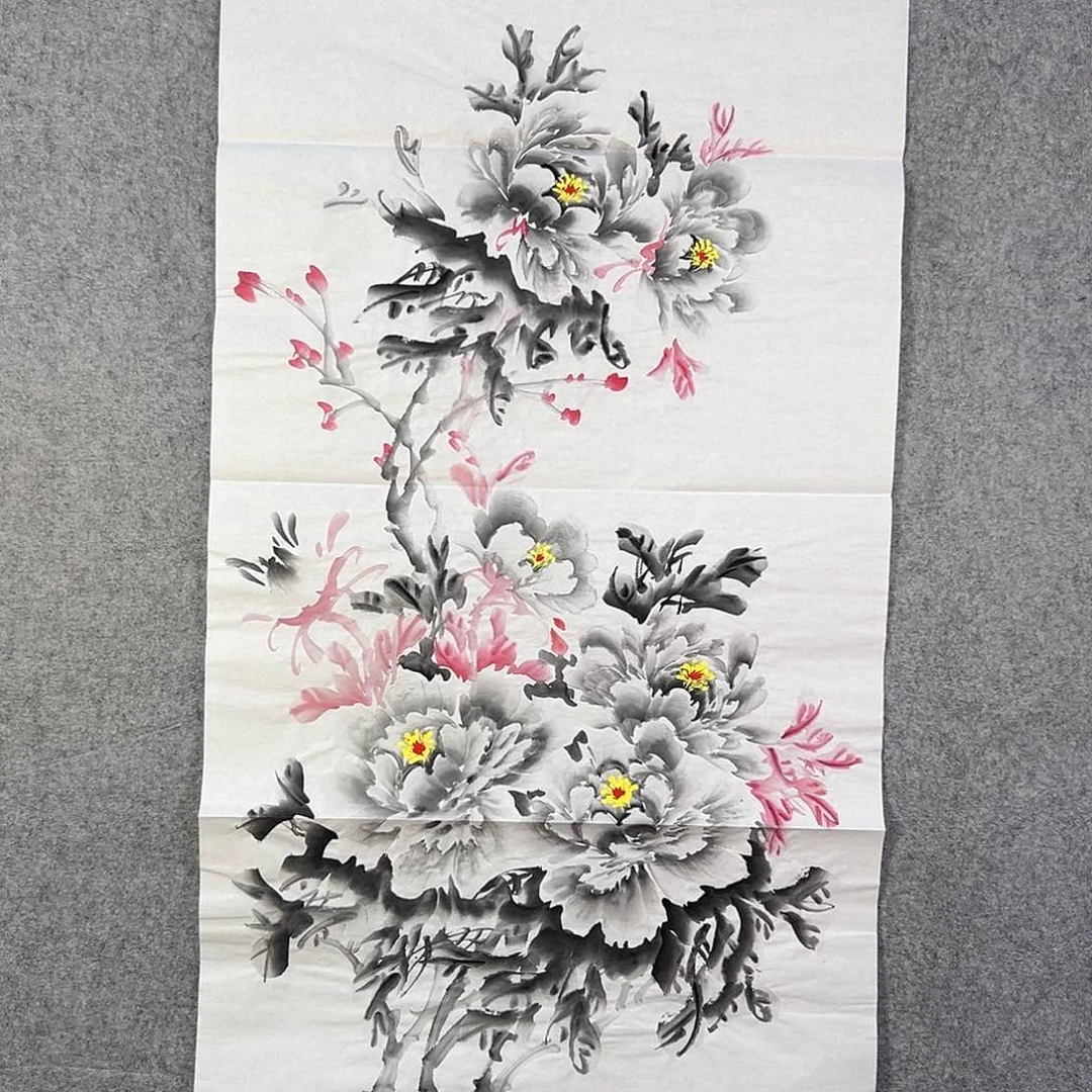国画108 花鸟和蝴蝶都在等待它