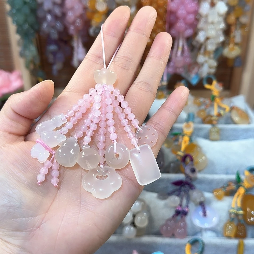 玛瑙/玉髓手机挂件未镶嵌