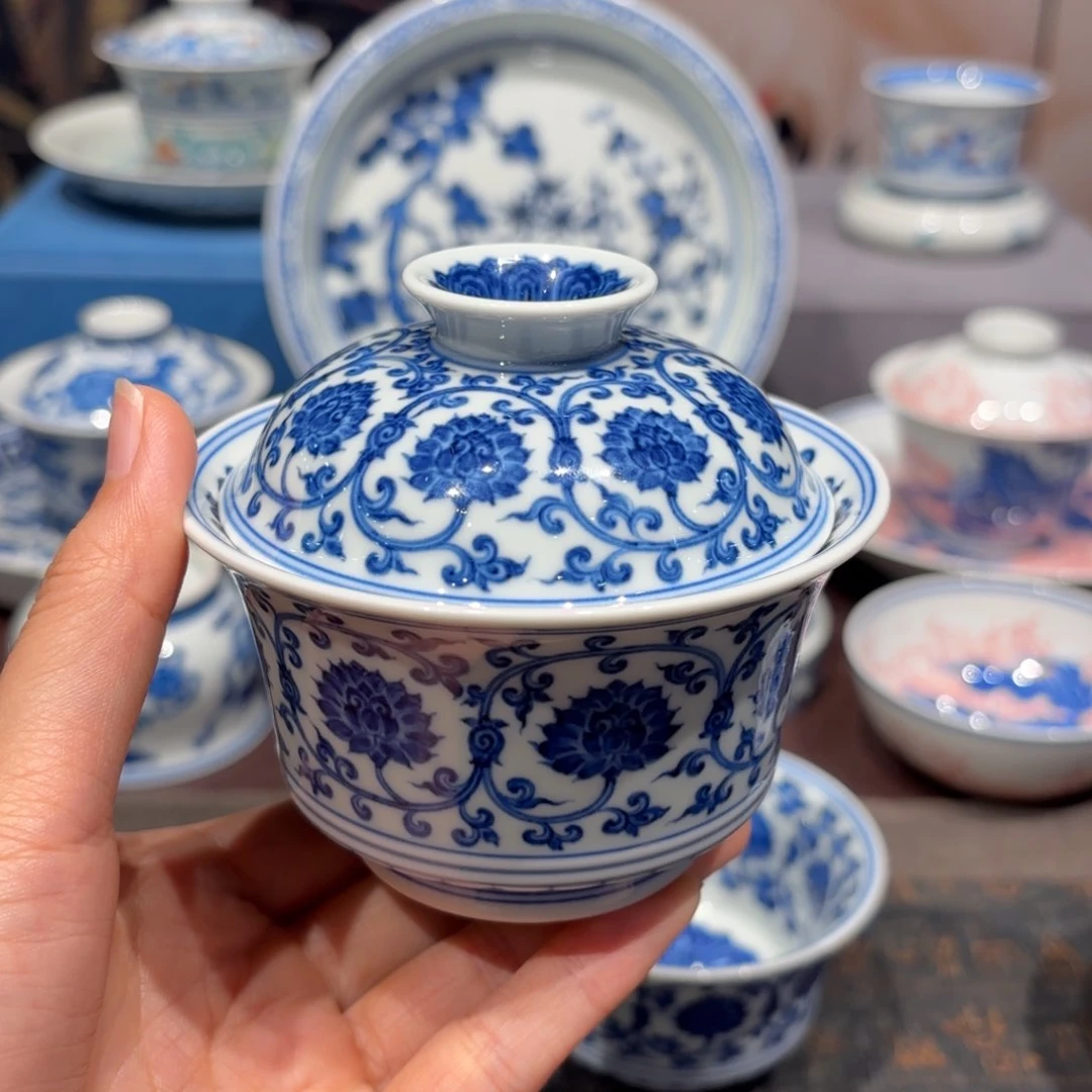 瓷片茅**酒手工手绘陶瓷茶具