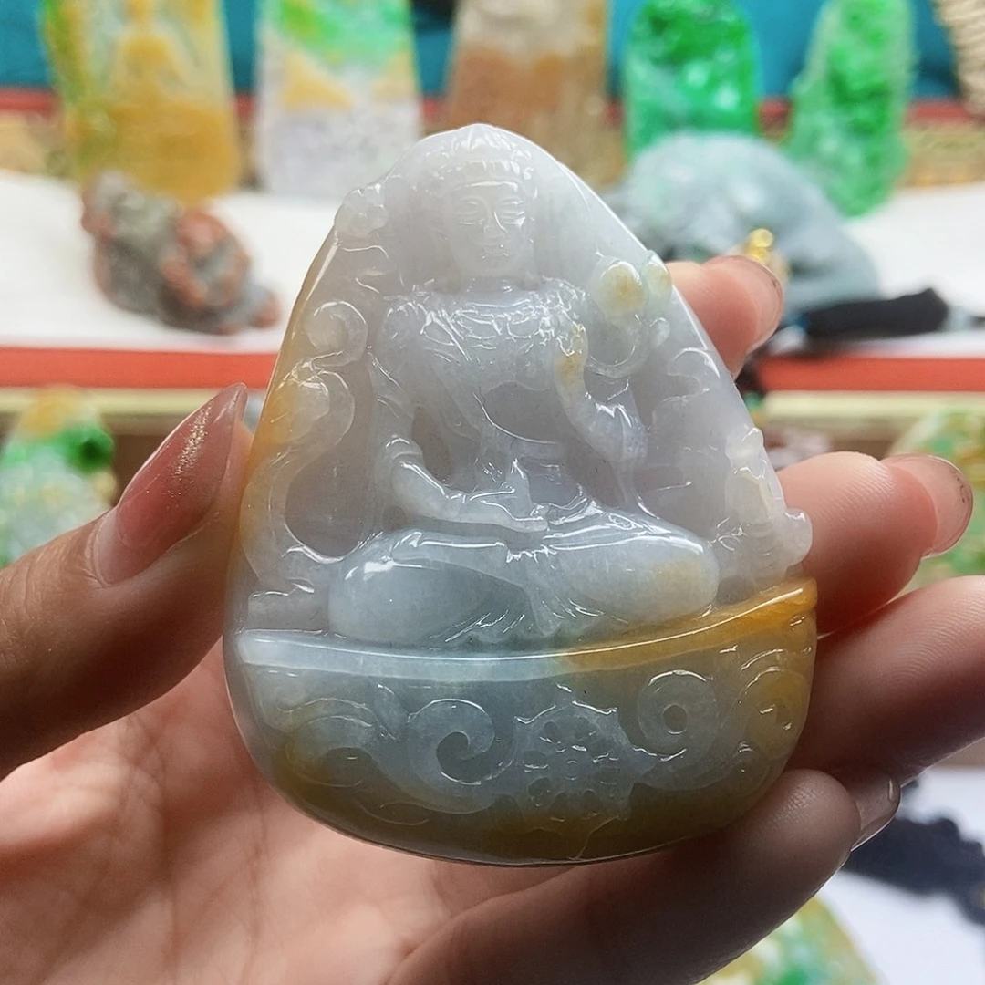 翡翠未镶嵌颈饰天然翡翠A货