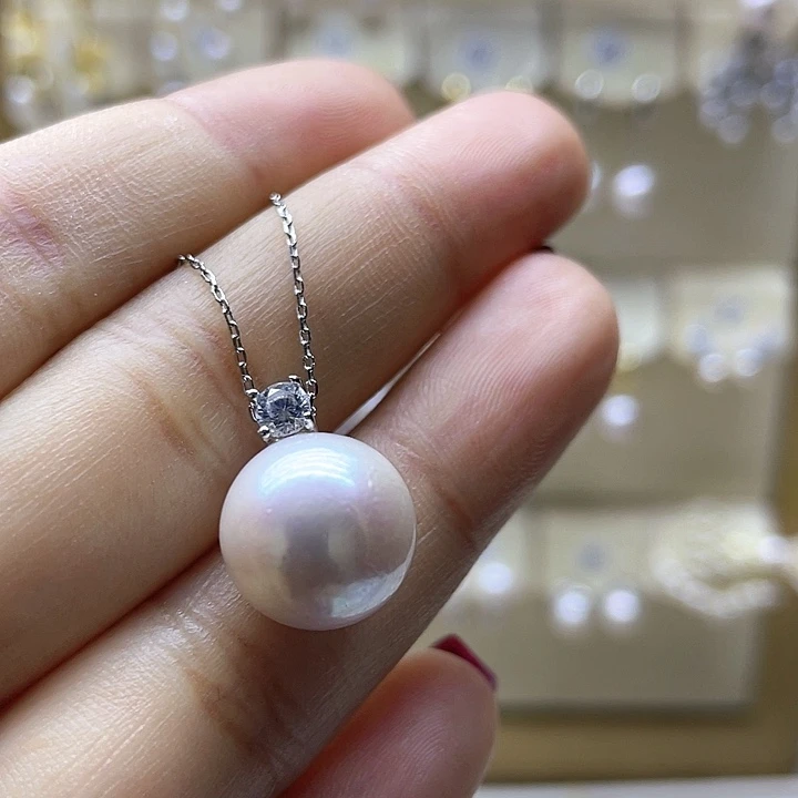 淡水珍珠颈饰银S925镶嵌