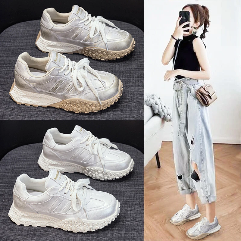 【增高4CM】厚底低帮超火小白鞋女2025年春秋季新款百搭女鞋透气