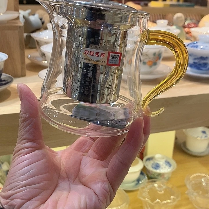 耐高温玻璃双越壶