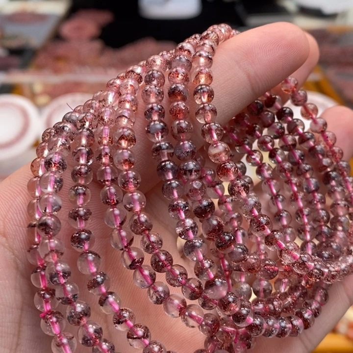 未镶嵌手串水晶聚宝盆金草莓 多样性发一