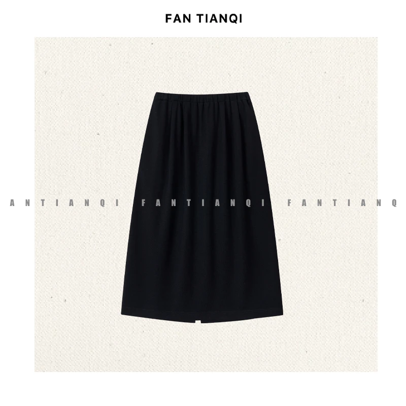 范天奇/FAN TIANQI【遮胯裙】针织羊毛干爽百搭遮胯裙FJST56184