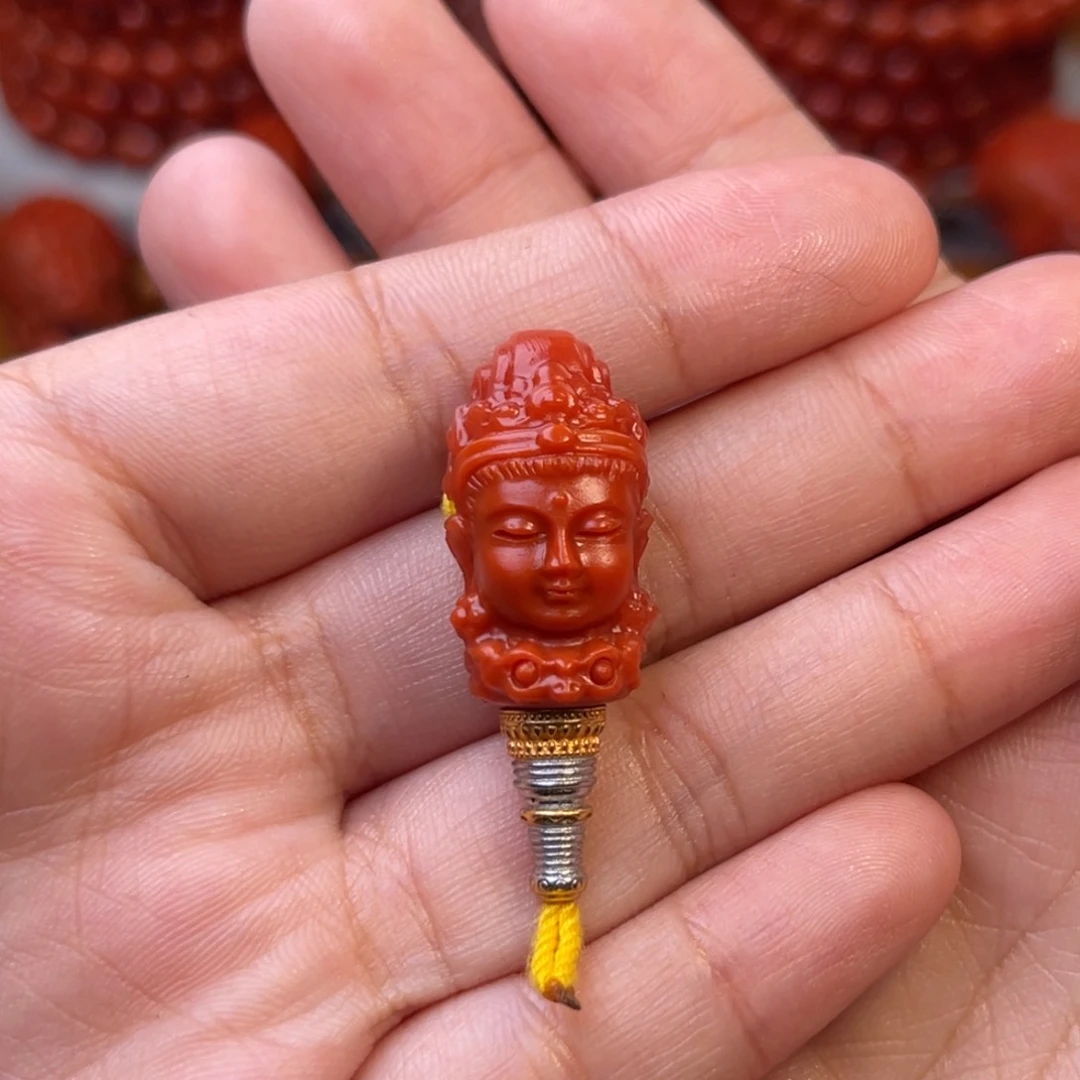 南红玛瑙天然保山观音头13尺寸未镶嵌大*