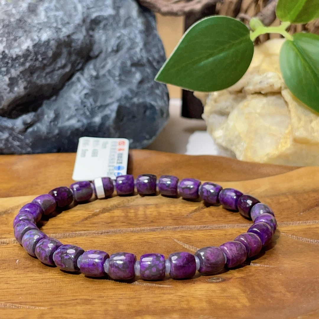 苏纪石（舒俱来)泥地桶珠素单圈/16cm/AZB3981