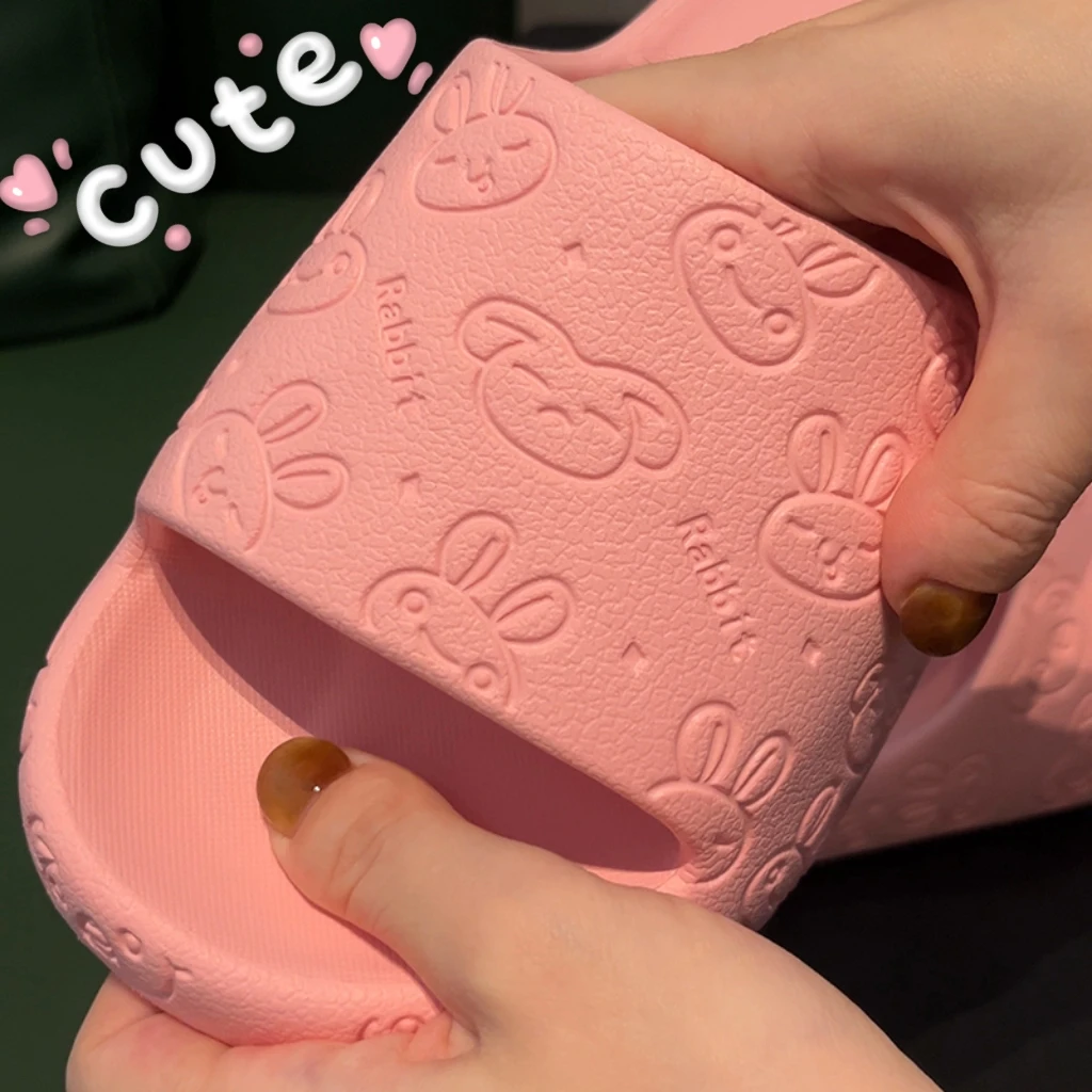 路拉迪情侣拖鞋女夏季浴室洗澡厚底可爱防滑居家轻便凉拖鞋男