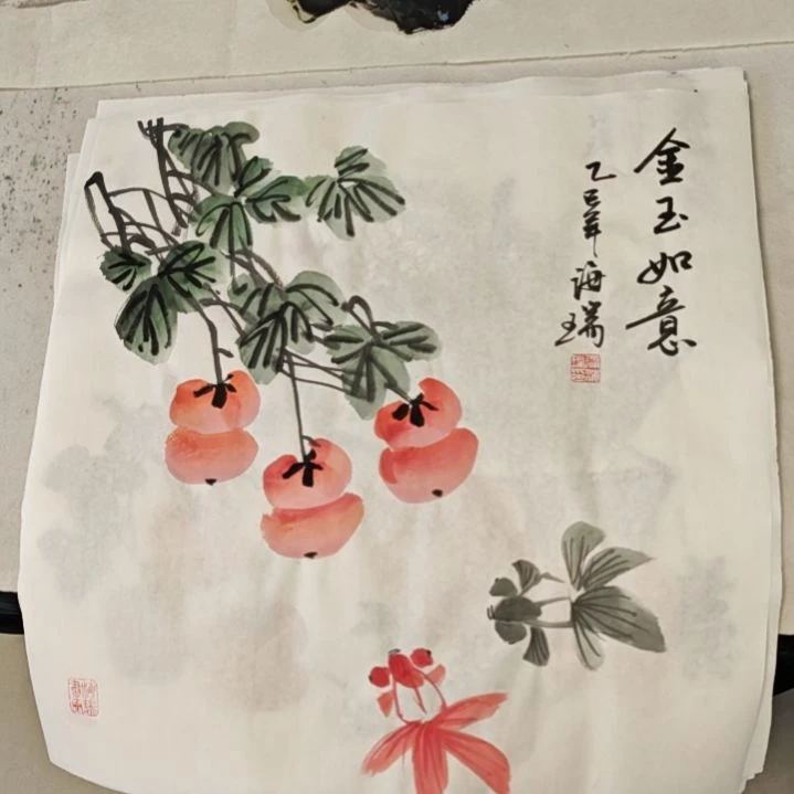 国画贾海瑞老师现场定制