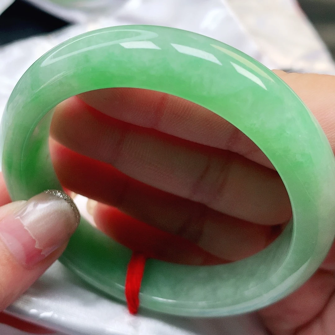 未镶嵌手镯翡翠缅甸纯天然A货翡翠种色兼备性价比137号