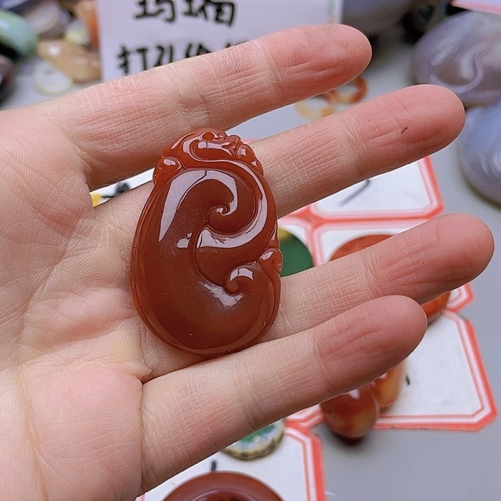 【闪购商品】玛瑙/玉髓珠宝半成品未镶嵌风*…