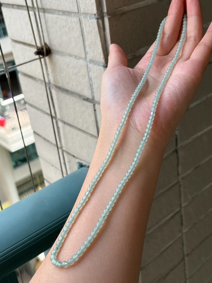 翡翠A货冰晴长链